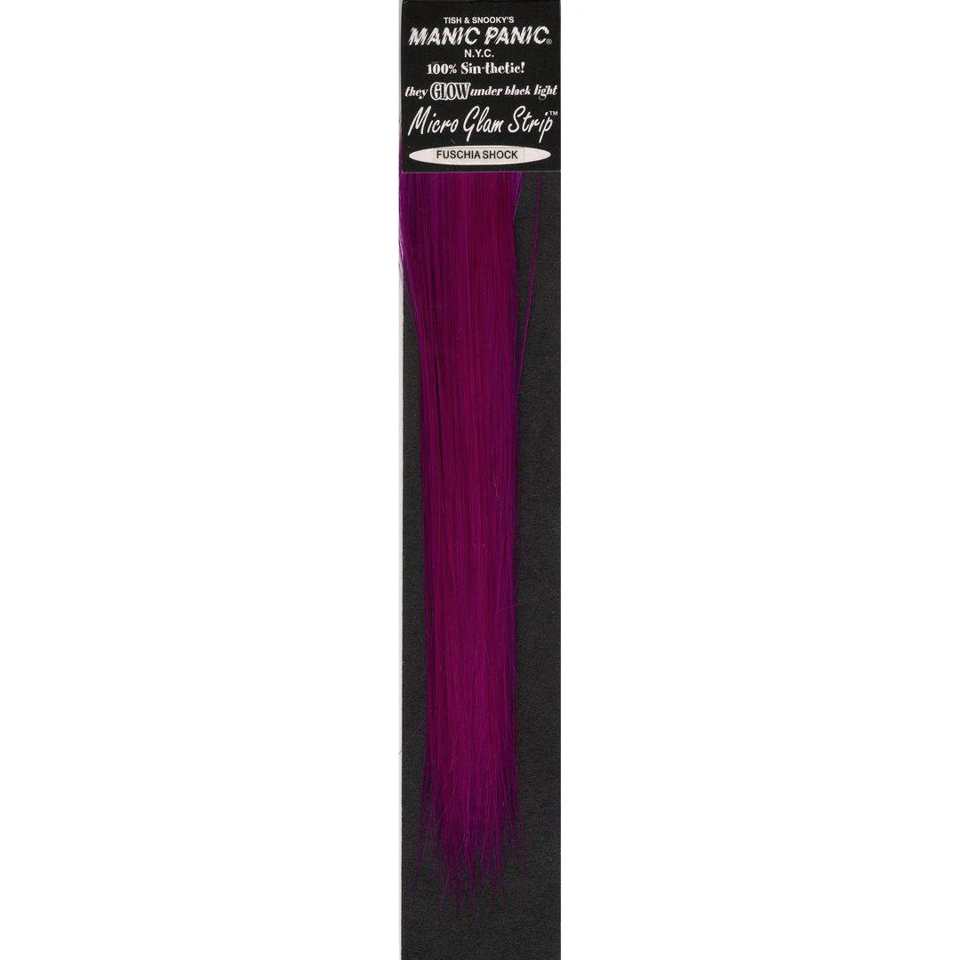 Fuschia Shock® – 8" Glam Strips® Clip-In Hair Extensions