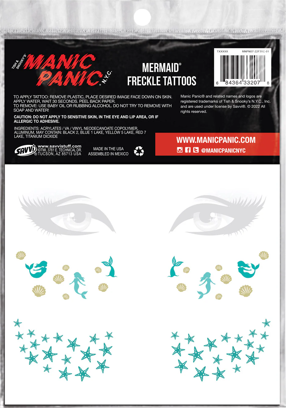 Manic Panic® Mermaid® Freckle Tattoos