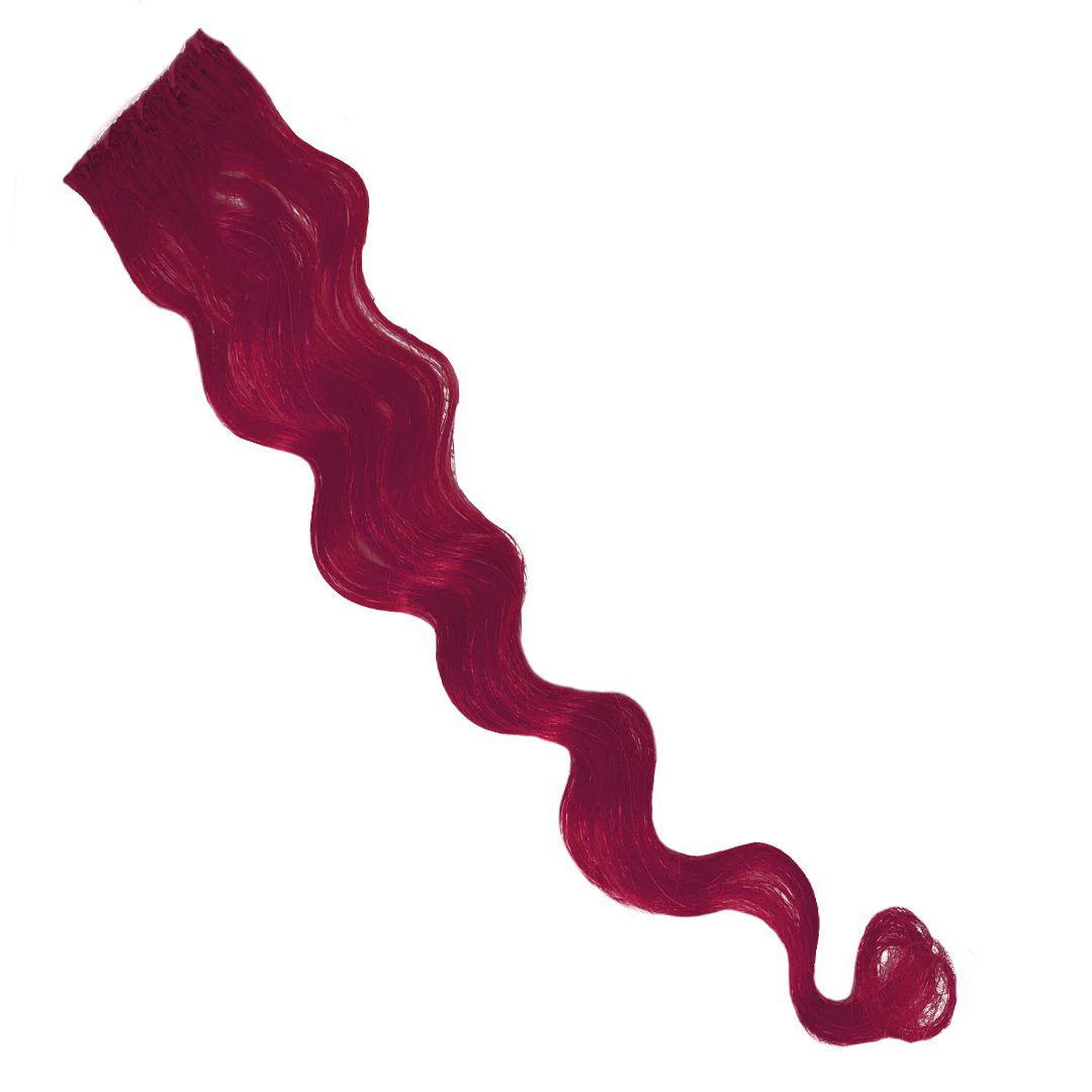 Fuschia Shock®-Curly Glam Strips® Clip-In Hair Extensions