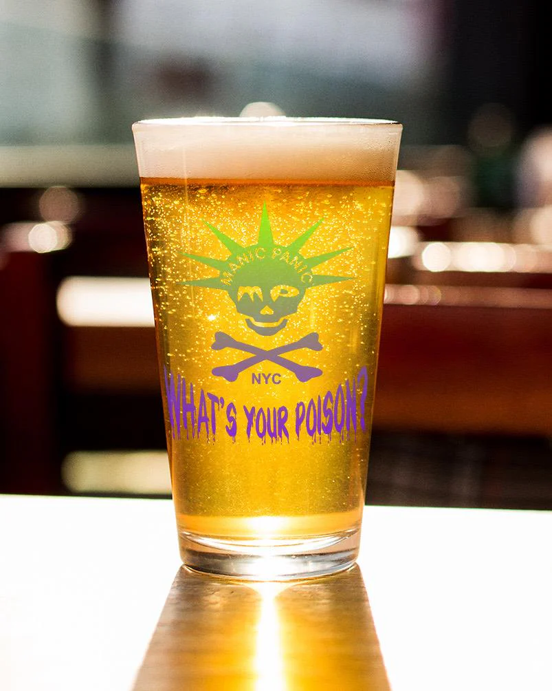 Manic Panic Whats Your Poison Pint Glass -Manic Panic®