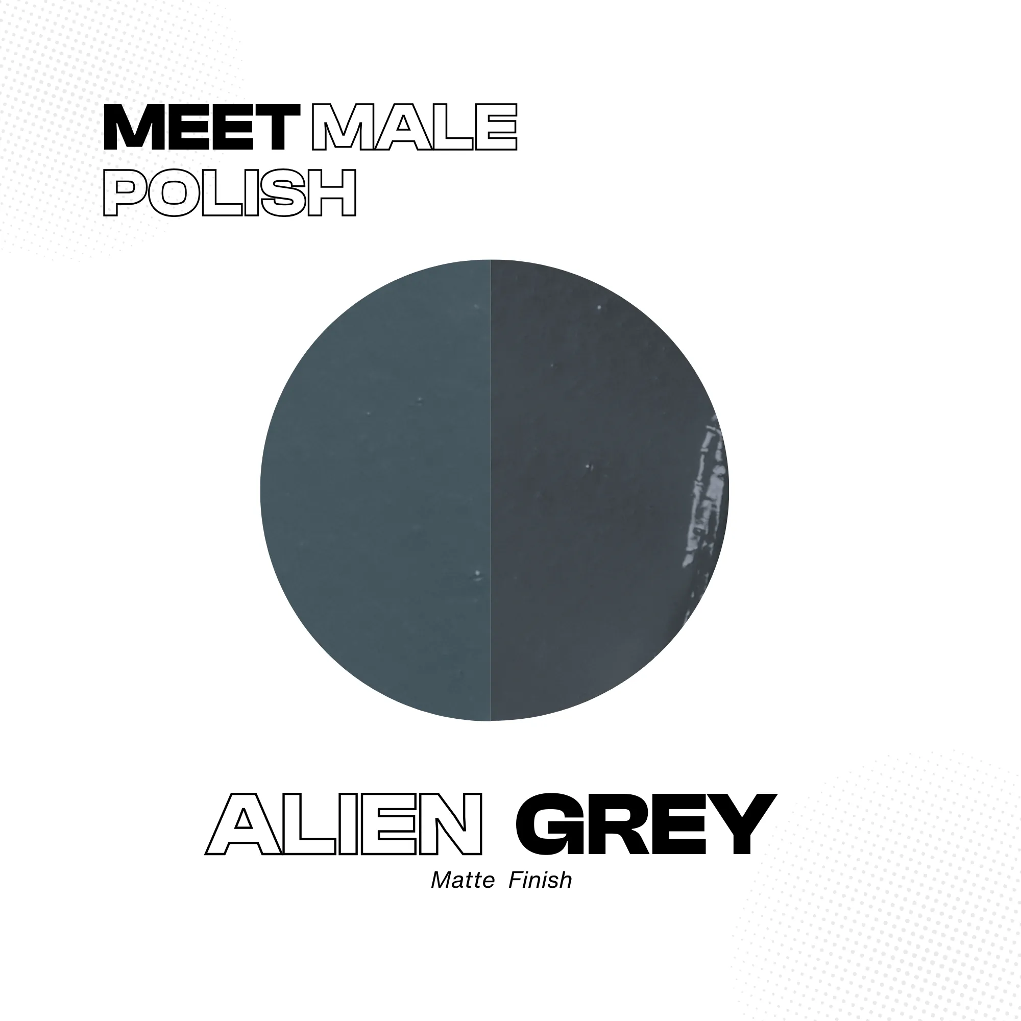 Alien Grey® Nail Polish – Matte Slate Grey, Velvety Finish